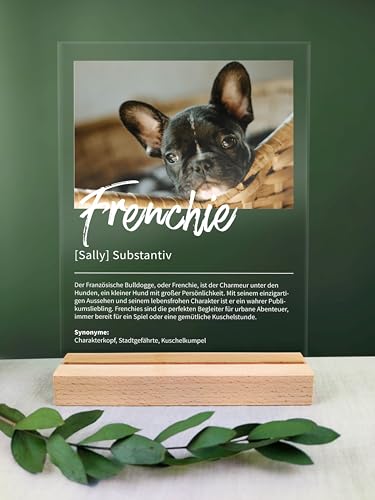Frenchie Geschenk personalisiert - Acryl Geschenk - Definition: Frenchie - Frenchie Geschenke, Frenchie Deko, Frenchie Geschenk, Geschenk für Frenchie Halter