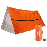 Notfallzelt mit Signalpfeife,Notfall Schlafsack,Überleben Schlafsack,Survival Biwaksack,Notfall Survival Zelt,Notfall Ausrüstung,Rettungszelt für Outdoor,Ultraleicht&Wasserdicht 150x240cm