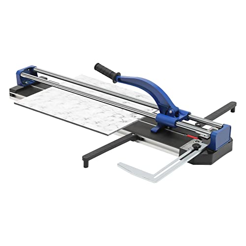 80 cm Fliesenschneider mit Doppelschienen und Halterungen, manuell, mit Infrarot-Positionierung, manuelles Werkzeug, Fliesenschneider für präzises Schneiden (blau)