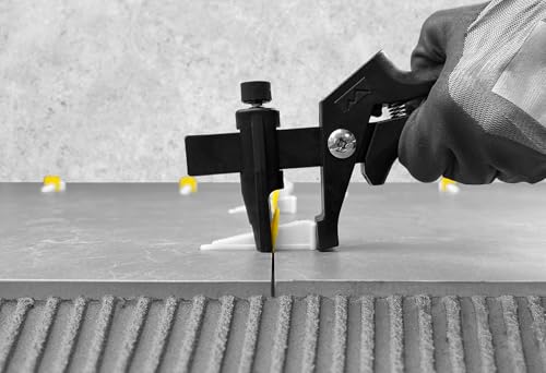 MIVOS Nivelliersystem Zange - Nivellierzange zum Nivellieren von Fliesen - Fliesen Werkzeug, Fliesenverlegehilfe - Fliesennivellierzange - Installationswerkzeug