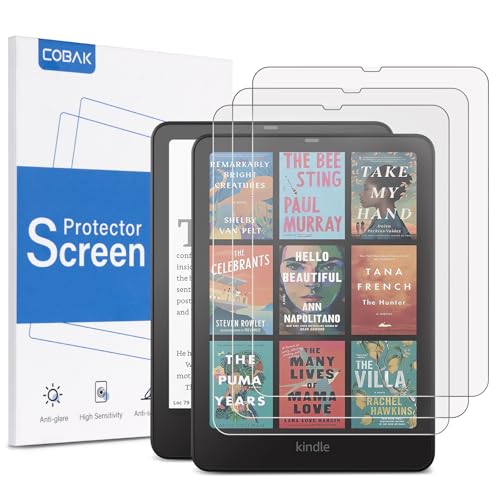 CoBak 3 Stück Blendfreier, Matter Displayschutz für 7" Kindle Paperwhite 12th Gen 2024 & Kindle Colorsoft Signature Edition, Boox Go 7, Kobo Aura 2 - Hohe Klarheit, Weich PET Folie