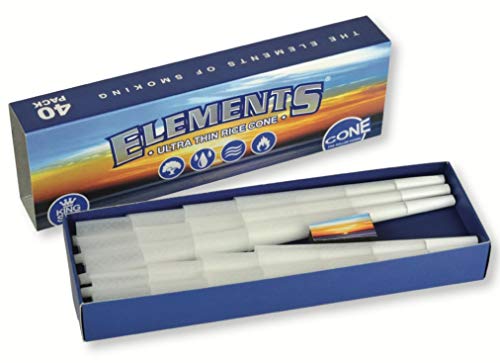 Elements 109mm konische Gelenkhülsen 40 Stück Joints - Pflanzlich - B00NSKA5TA - Raucherhülse