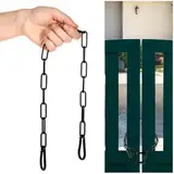 Kette Stahlkette Schwarz 0.5m Gliederkette mit Karabiner Edelstahl Wasserdichte Stahlkette, Edelstahl Rundstahlkette Für Zauntore, Käfigtore Für Haustiere, Gartentore