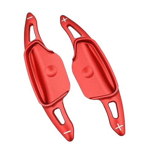 HIBEYO 2 Stücke Auto Lenkrad Schaltwippen Verlängerung Paddles Lenkrad Passt für KIA K3 2020 2021 2022 2023 Aluminiumlegierung Ersatzsatz Shift Paddles Schalthebel Shifter Paddle Extension-Rot