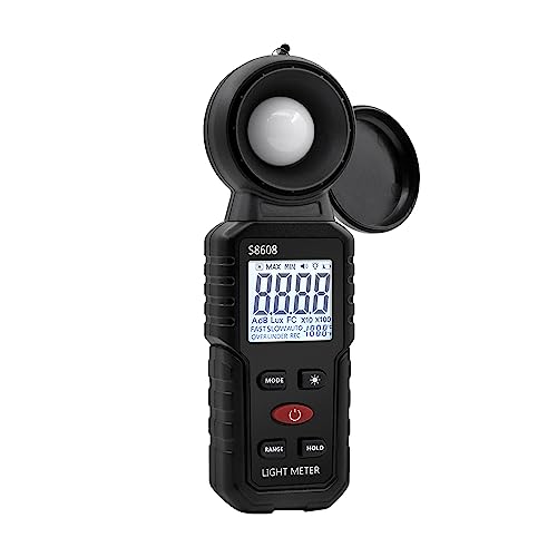 Mcbazel Digital Luxmeter Photometer Belichtungsmesser Beleuchtungsstärke Lichtmesser mit LCD Display, Messlichter 0,1-200,000 Lux