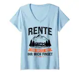 Damen Mieten Sie Ihr wisst wo ihr mich findet Campen Miete T-Shirt mit V-Ausschnitt