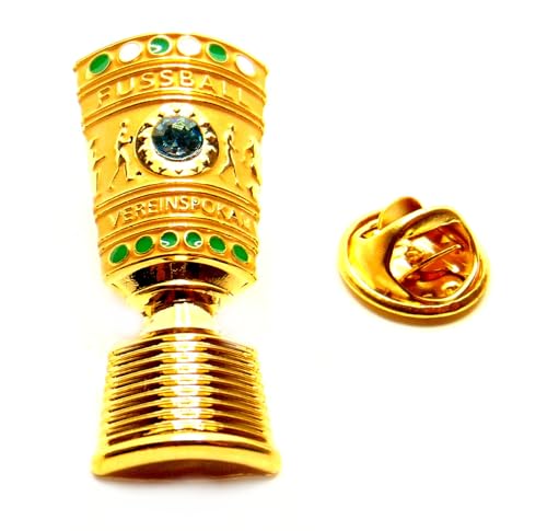 DFB-Pokal Männer Fußball | 3 cm Pin-Anstecker aus Metall | Offizieller Lizenz-Artikel vom Deutschen Fußball-Bund | Fussball Trophäe