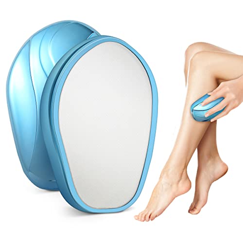 Crystal Haarentferner, Nano Epilierer für Damen Herren Wiederverwendbarer Magic Crystal Haarentferner Stein für Körper Beine Arme Rücken Peeling (Blau)