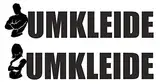 UMKLEIDE Damen und Herren 2 Schilder Aufkleber Umkleidekabine für Fitnessstudio, Sauna, Sporthalle, Schulen, Schwimmbäder (Schwarz)