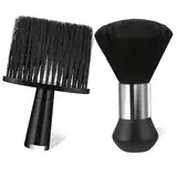 Giantree 2 Stück Nackenpinsel, Friseurbürste Friseur Nacken Bürste Nackenpinsel Set Soft Barbierbürst Neck Duster Pinsel Friseur Nackenpinsel Duster für Reinigung Gebrochener Haare am Hals