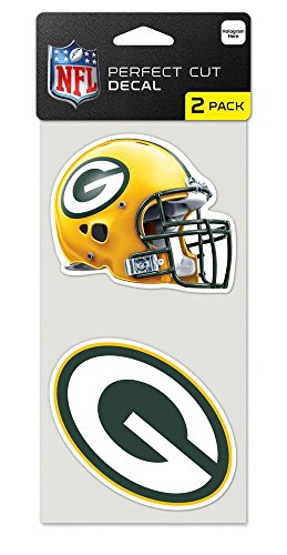 WinCraft NFL Green Bay Packers 47568011 Perfect Cut Aufkleber (2 Stück), 10,2 x 10,2 cm