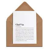 Chef oder Chefin Karte mit Umschlag – Chef*in Definitionen