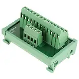 12 Positionen Stromverteiler, DIN-Schienenmontage-Schnittstellenmodul Breakout-Board, verwendet für 35-mm-Schienen