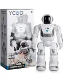 YCOO 88071 Programm A BOT X by Silverlit, Ferngesteuerter Roboter, programmierbar, Ton- und Lichteffekte, Bewegungssensoren, multidirektionale Steuerung, Reichweite 1m, 40 cm, weiß, ab 5 Jahren