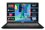 MSI Modern 15 Lifestyle & Business Laptop, 15,6 Zoll Full HD Display, AMD Ryzen 5 7530U Prozessor, 16 GB DDR4 RAM, 512GB SSD, AMD Radeon Graphics, Windows 11 Home, Schwarz, B7M-284