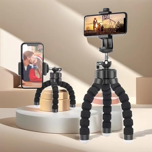 Handy Stativ, Mini Stativ für Smartphones und Kamera 360° Drehbare Handyhalterung Tripod Stände