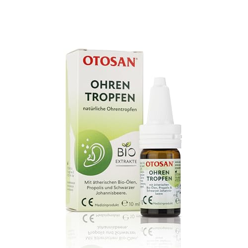 OTOSAN natürliche Ohrentropfen 10ml mit ätherischen Ölen, Propolis und Schwarzer Johannisbeere | lindernd bei Ohrenschmerzen | Medizinprodukt