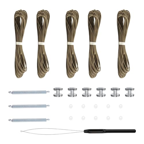 Milageto Set Zur Instandsetzung von Wohnmobilschatten, Blindschnurfedern, Schnurbuchsen, Ersatzschnüre Und Anhängerzubehör, Brown