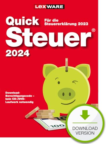 QuickSteuer 2024 (für Steuerjahr 2023) | PC Aktivierungscode per Email | Private und gewerbliche Steuererklärung