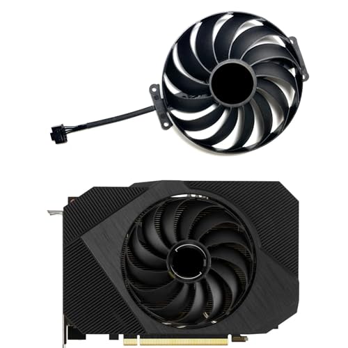 Dotodo 96MM Grafikkarten lüfter CF1010U12D 6poliger 4 Zeile GrafikkartenLüfter für ASUS GeForce RTX3050 3060 3060ti 12GB PHOENIX Lüfter für Grafikkarte Kühler