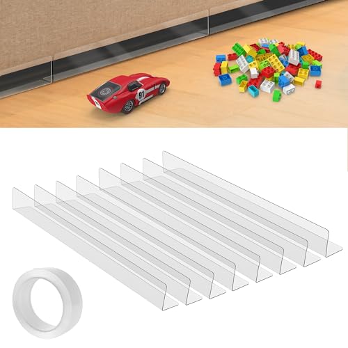 FNG8 Spielzeugblocker Für Möbel [8 Pack] - Transparente Spielzeugblocker für Möbel mit Klebeband für Sofa, Bett, Couch, Schrank, Kommode, Küche - Bett Boden Blocking Board für Staub, Tiere, Spielzeug