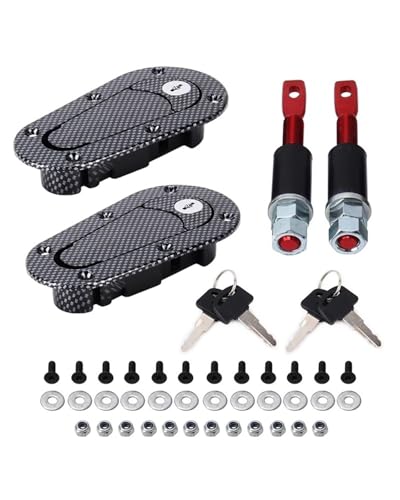 Motorhaubenschloss D1-SPEC Racing Auto Modifizierte Motorhaube Verstecktes Haubenschloss Schwarz Universal Haubenschloss(Black Without Lock)