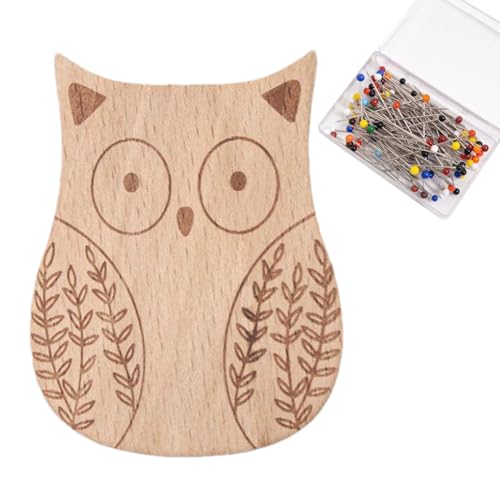 Magnetische Nadelnhalterung Für Nähen,Magnetischer Nähnadelhalter Aus Holz - Mit Hundert Nadeln Metallhaarclip Aufbewahrung Tierförmiges Kissen Für Handarbeit Nähen Quilten
