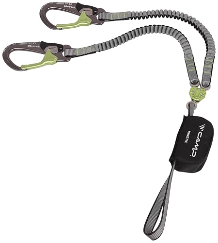 C.A.M.P. Unisex-Adult Kinetic GYRO Rewind PRO-Klettersteigset, Grau/Schwarz/Grün, Einheitsgröße