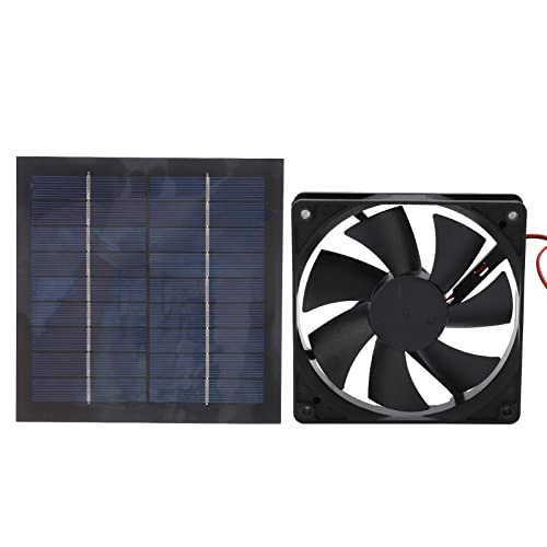 Yuecoom Solarbetriebener Lüfter, Solarpanel-Lüfter-Set, Wasserdicht, IP65, 20% Umwandlungsrate, Wetterfest, Solarpanel-Lüfter-Set, Mini-Abluftventilator, Umweltfreundlich, 20 W