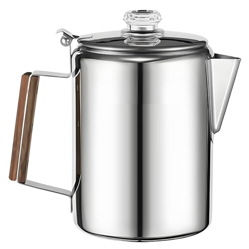 Generisch Kaffeemaschine - Edelstahl Kaffeekanne Für Camping | Tragbare Vintage Kaffeemaschine Für Familie Freunde & Reisen