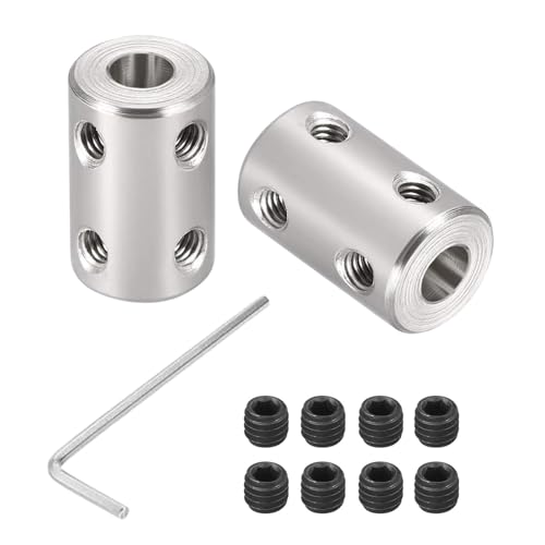 2 Stück 12mm Auf 12mm Starre Kupplung, L22 x D18 Stellschraube Wellenkupplung Motorverbinder 45# Stahl Für 3D Drucker, Motorzubehör, RC Boot Auto Flugzeug