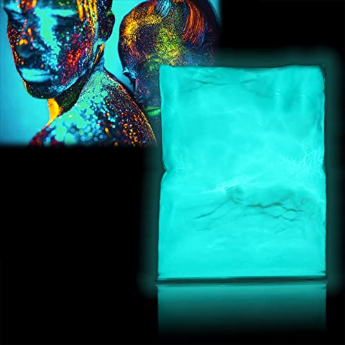 Fluoreszierendes Pulver Selbstleuchtend 100g, Nachtleuchtende Pigmente Leuchtpulver professionelle Leuchtpigmente Neon Lichter dunkle Pigmente, phosphoreszierend und ungiftig