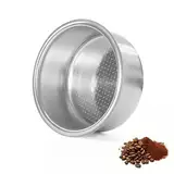 51mm Kaffeesieb Filterkorb Espresso Sieb - Siebträger Zubehör Edelstahl Kaffeefilter kompatibel mit Delonghi, Breville Espressomaschine Rückspülfilter Kaffeesieb, Kaffeefilter Camping (2 Tassen)