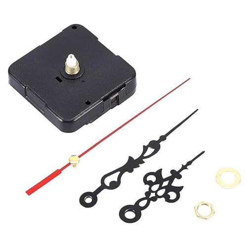 Naqqios Uhrwerk-Set – Uhr-Schraubendreher-Set zum Öffnen und Reparieren von Uhren, Batteriewechsel | Schwarzes Wanduhr-Maschinen-Set für kleine und große Hochpaaruhren, Set