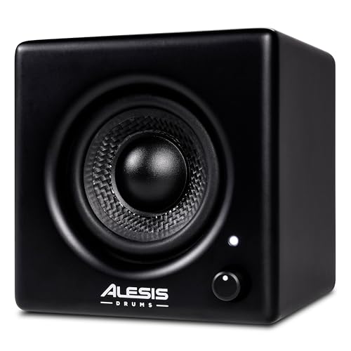 Alesis Nitro Amp 70W 3-Zoll kompakter E Schlagzeug Monitor Lautsprecher für Proben und Unterricht, Rack-montierbar, inklusive Klemmen