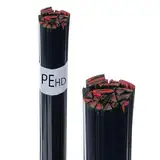 Rosfix Kunststoff-Schweißdraht PEHD | Länge 42 cm, Gewicht 50 g, Schmelztemperatur 260-310°C | Für PE/HDPE | Schwarzes Kunststoff-Schweißmaterial