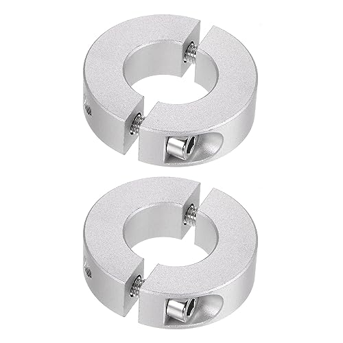 QUARKZMAN 2Stk Doppel Spaltwelle Kragen für 20mm Welle Set Schraube Klemmkragen 40mm AD 12mm Breite für Stopfen Positionshalter Zahnräder Maschine Hilfsmittel Industrie Eloxierung