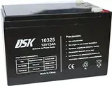 DSK 12V 12Ah Blei-Säure-Batterie, ideal für Hausalarmanlagen, elektrisches Spielzeug, Zäune, Waagen, Schwarz 10325