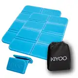 KIYOO Thermo Sitzkissen Outdoor 2er Set faltbar mit Tragetasche, Outdoor Kissen Wetterfest, Ideal für Wanderausrüstung und Outdoor-Aktivitäten (blau)