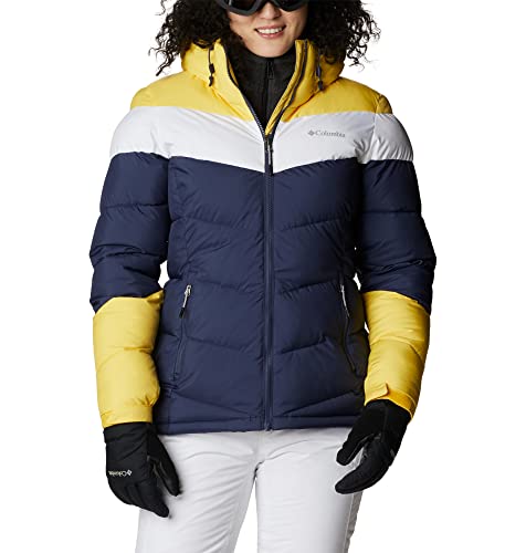 Columbia Damen Isolierte Skijacke, Abbott Peak, Nocturnal, White, Sun Glow, XS