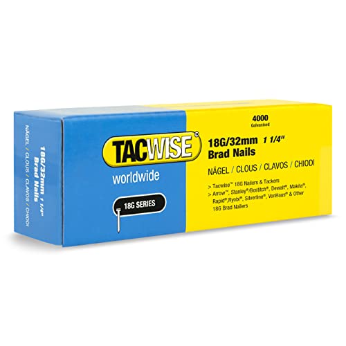 Tacwise 1712 Stauchkopfnägel Brad Typ 18G / 32 mm, verzinkt, 4.000 Stück