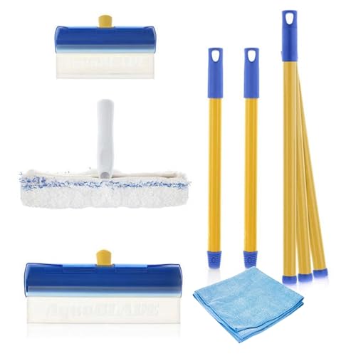 Aquablade® B The ORIGINAL AquaBLADE Silikon Wischer mit Tank | Fensterreinigungsset | Profi Qualität | Komplettset