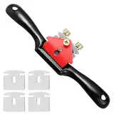 Schabhobel schweifhobel, Verstellbare Schweifhobel für Holz Handhobel Speichenhobel mit 4 Ersatzklingen Spokeshave Holz Metallklinge Schabhobel für Holzhobel Verstellbare Speichenrasur