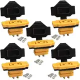 RUNCCI-YUN 5 Paar XT60E-F XT60h XT60 Hochstrom männlich Bullet Connector Kabelstecker mit Gummikappe,Schrauben Wassergeschützt für Lipo Akku XT60 Stecker