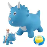 Comebachome Bouncy Horse für Kleinkinder 1-3, 50 x 55 cm PVC aufblasbares Dinosaurier-Hüftpferd mit Pumpen, Kinder-Hüftlings-Dinosaurierspielzeug für Kleinkinder