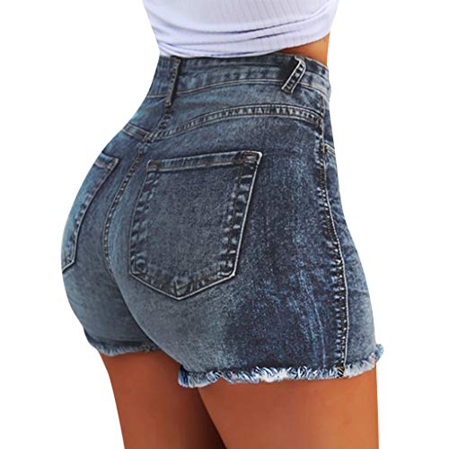 QWUVEDS Mädchen Kleidung 152 Teenager Frauen weibliche Denim Kurze Jeans Washshorts Sommertaschen Damenjeans Jeanshosen Damen Schwarz Löcher