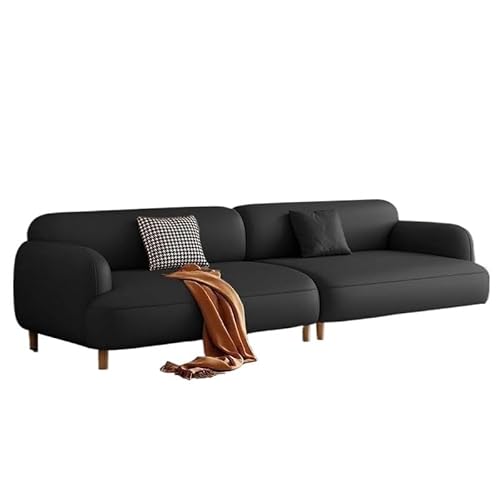 Luxuriöses cremefarbenes Echtleder-Sofa für kleine Räume, moderner Stil, hautfreundlicher Stoff, perfekt für Wohnzimmer, Miete, Haus, Wohnung, kompakte und stabile Couch für Heimdekor)