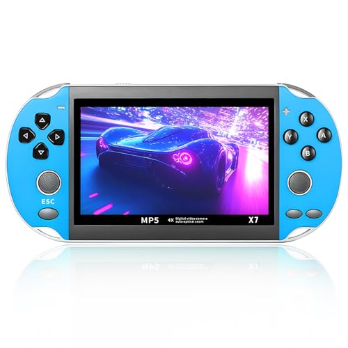 X7 Retro Handheld Spielkonsole, 10000+ Spiele 10+ Emulatoren Emulator Konsole, 4,1-Zoll-HD-Bildschirm Wiederaufladbare Emulator Handheld, Handheld Console Unterstützung Video Output Musik Ebook 