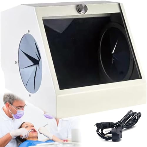 Professioneller Dental-Staubsammler, Staubbox für Dentallabore, Sandstrahlschutz-Staubsammler, Vakuum-Staubabsauger, Staubabsaugsystem für Zahnmedizinlabore, mit LED und Filtern