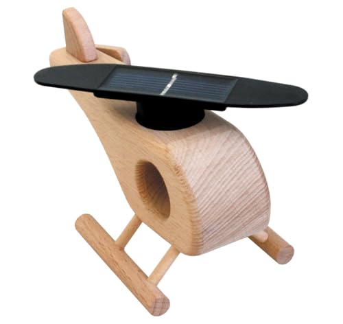 Holz-Hubschrauber mit kleinem Solarrotor